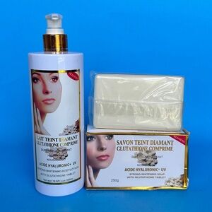 authentic Lait Teint Diamant Glutathion comprime:Lotion and soap